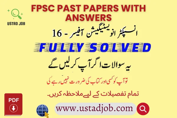 FPSC past papers with answers-ustadjob.com