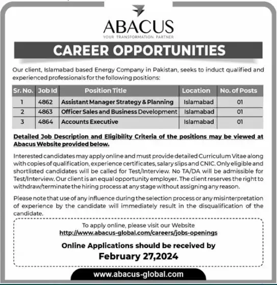 ABACUS Global Jobs 2024 Advertisement-ustadjob.com