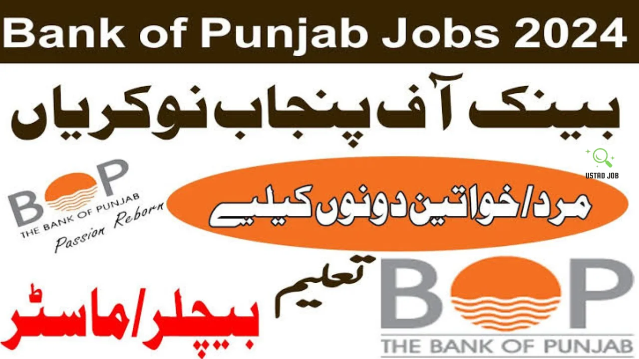 Latest Bank of Punjab BOP Jobs 2024-ustadjob.com